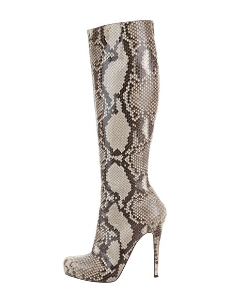 christian louboutin snakeskin boots